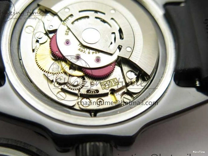 MiroTime 0201 Soft Submariner 40mm Black Ceramic 5GF Best Edition Pink Painting Dial on Black Rubber Strap SA 2472